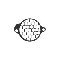 Killflash lampe en niz d'abeille hexagonale de couleur noir en impression 3D MJF