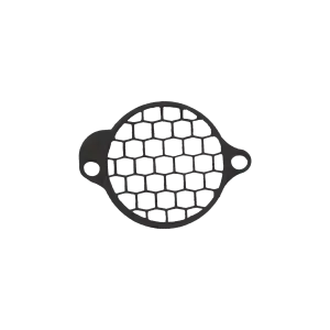Killflash lampe en niz d'abeille hexagonale de couleur noir en impression 3D MJF