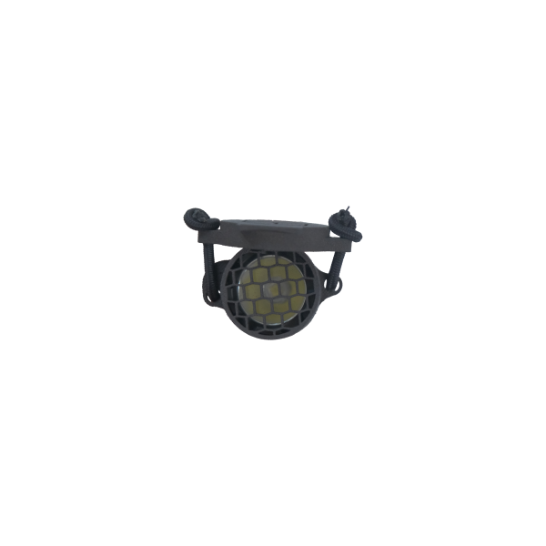 Casquette de protection pour lampe en niz d'abeille hexagonale de couleur noir en impression 3D MJF